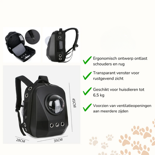 Capsula - Ergonomische Ventilerende Huisdierenrugzak